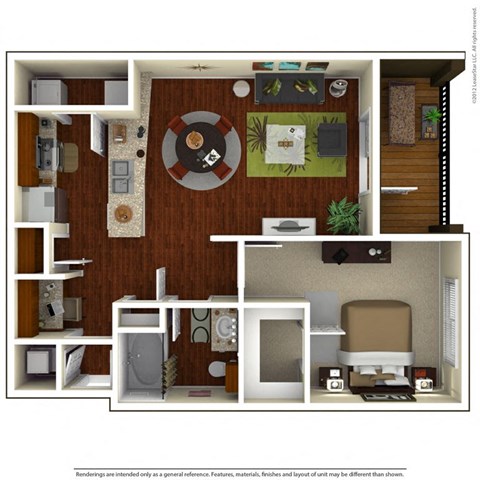 1x1 D 779 sq.ft Escape